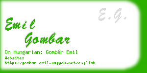 emil gombar business card