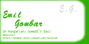 emil gombar business card